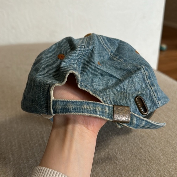 Vintage Reno Circus Circus Murder Mystery Dad Hat Jean Suede Material OS - Picture 5 of 7